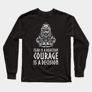 Motivational Norse Mythology - Courage Is A Decision - Odin Long Sleeve T-Shirt